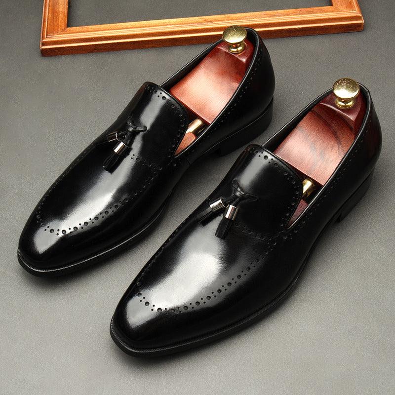 Men's cowhide business wedding shoes, view 10 - MRSLM