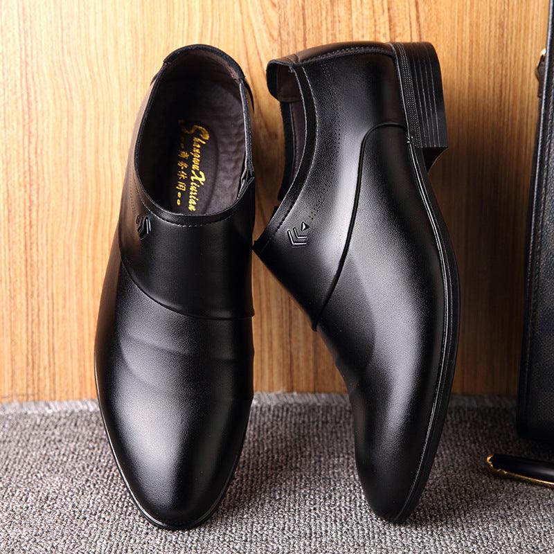 men's breathable business leather shoes - MRSLM