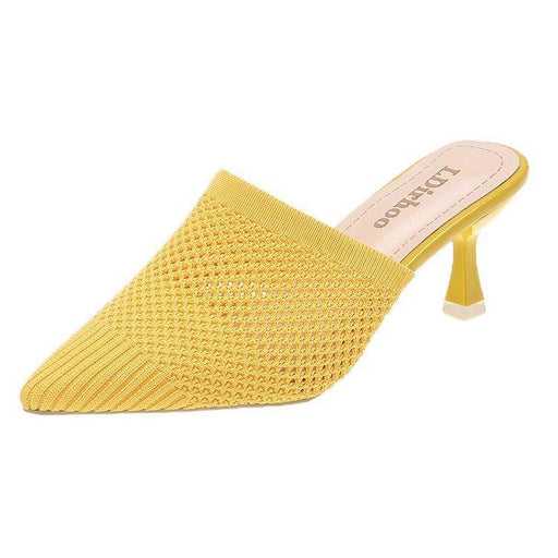 pointed mid-heel woven sandals, view 3 - MRSLM