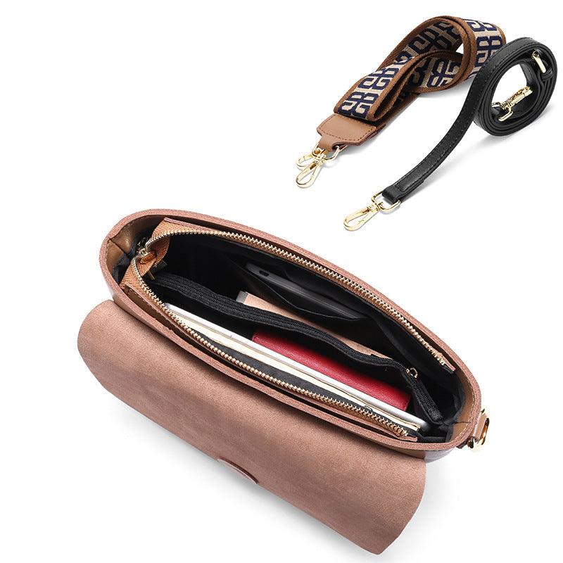 british style cowhide shoulder bag, view 2 - MRSLM