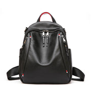 cowhide leather travel backpack, view 8 - MRSLM
