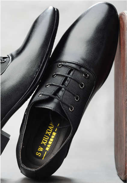 Men's business suit PU leather shoes, view 7 - MRSLM