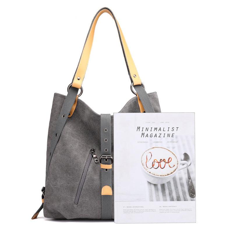 women's large canvas shoulder bag, view 2 - MRSLM