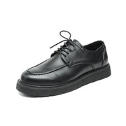 Men's black thick-soled business shoes, view 9 - MRSLM