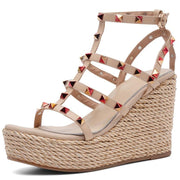 thick-soled rivet platform shoes, view 2 - MRSLM