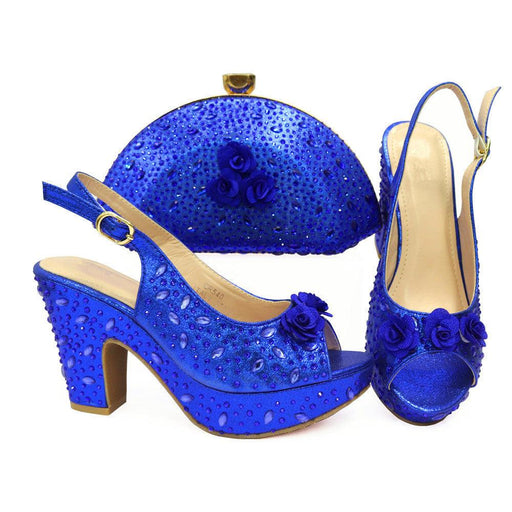high heel sandals with flower clutch, view 5 - MRSLM