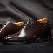 Men's pointed toe leather shoes, view 4 - MRSLM