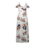 Printed off-the-shoulder chiffon beach dress, view 2 - MRSLM