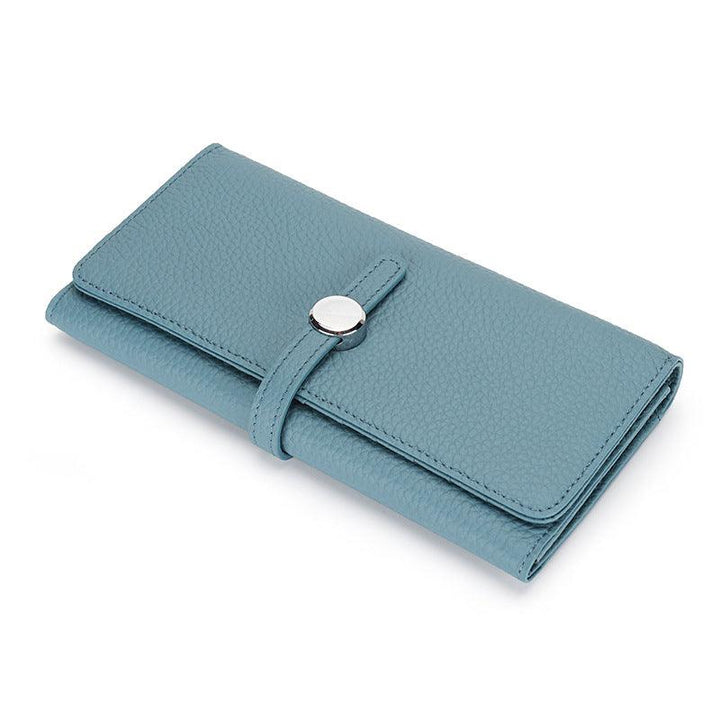 Women's Leather Long Wallet With Large Capacity Folding - MRSLM