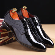 Men's trend youth leather wedding shoes, view 7 - MRSLM