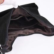 faux suede shoulder crossbody bag, view 3 - MRSLM