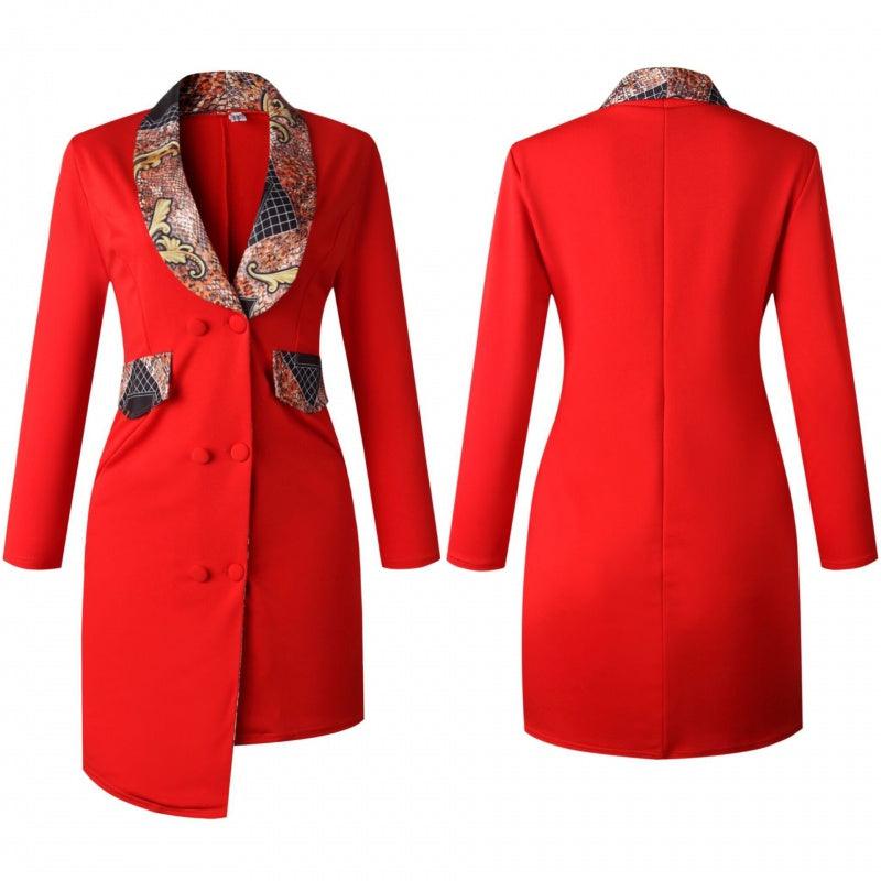 Women's irregular double-breasted dress suit, view 3 - MRSLM