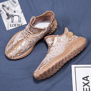 Men's platform low-top knit sneakers, view 6 - MRSLM
