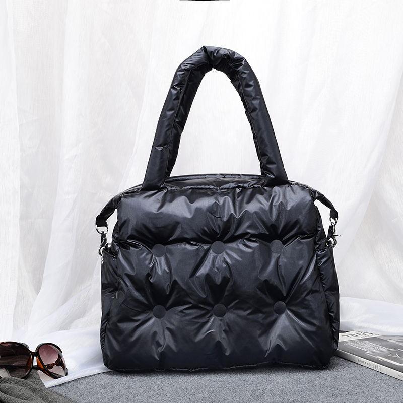 Space cotton puffer shoulder bag, view 6 - MRSLM