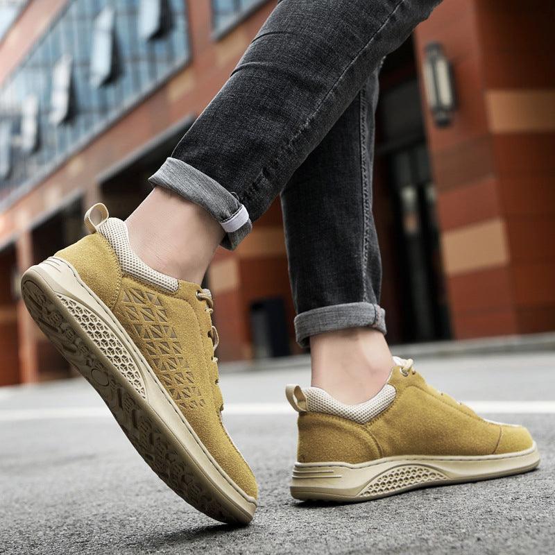 Men's casual mesh and suede sports shoes, view 3 - MRSLM