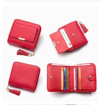 Short wallet with lychee grain buckle, view 6 - MRSLM