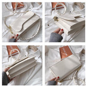 small woven pu messenger bag, view 2 - MRSLM