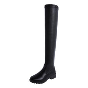 over-the-knee low-heeled high-top boots, view 2 - MRSLM