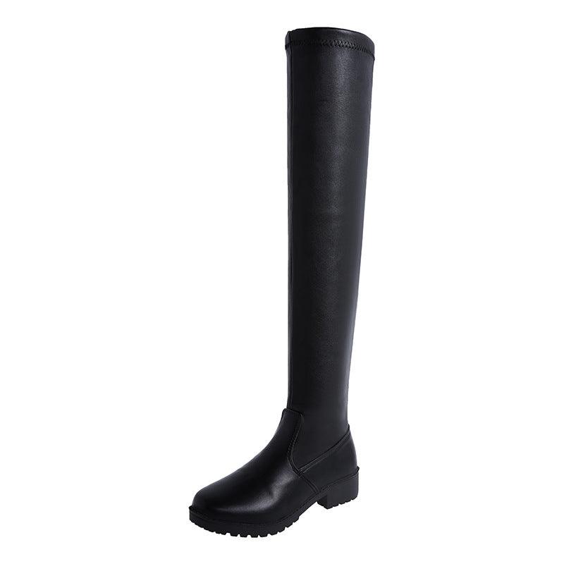 over-the-knee low-heeled high-top boots, view 2 - MRSLM