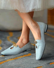 Low-cut Square Headgear Foot Mid-mouth Women's Shoes - MRSLM
