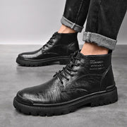 men's high-top leather martin boots - MRSLM
