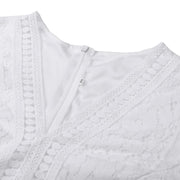 women's white lace maxi dress, view 7 - MRSLM