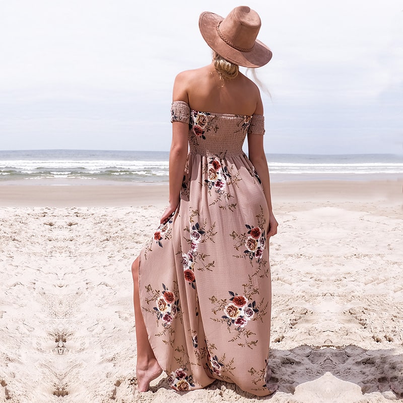 boho floral print dress, view 11 - MRSLM