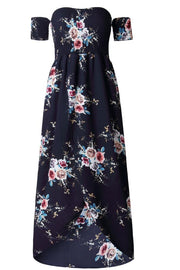 boho floral print dress, view 2 - MRSLM