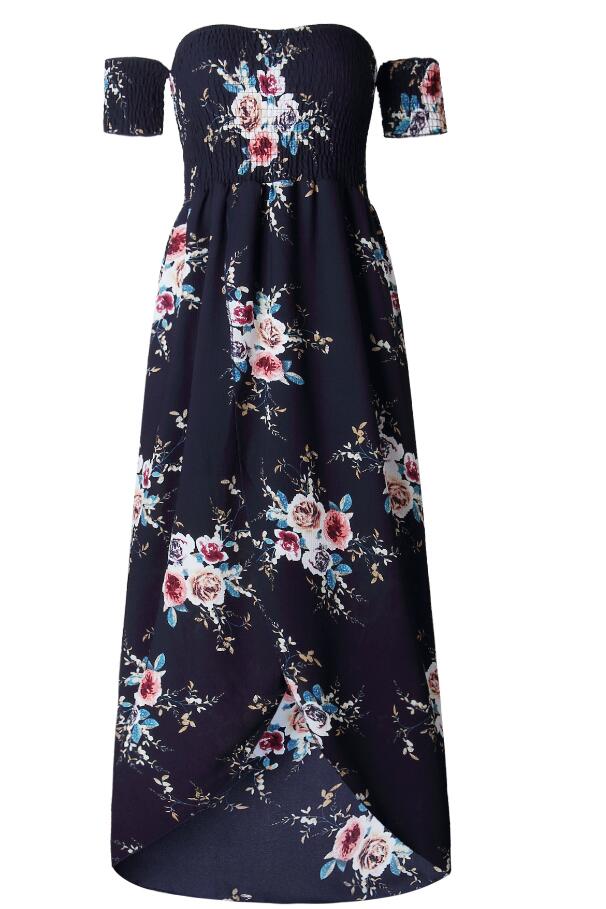 boho floral print dress, view 2 - MRSLM