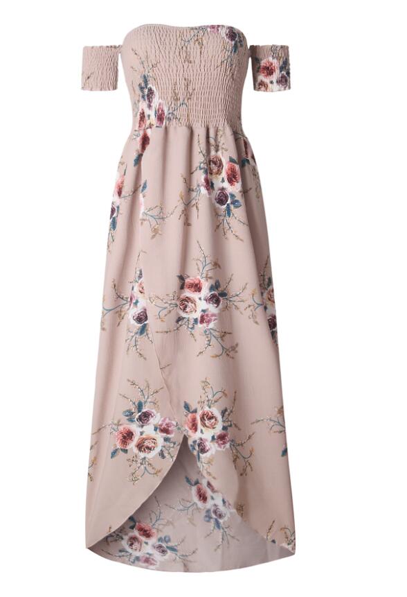 boho floral print dress, view 6 - MRSLM