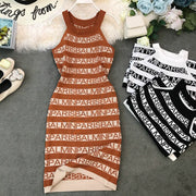knitted letter dress, view 3 - MRSLM
