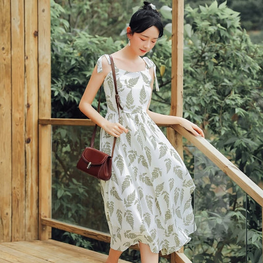 Women's chiffon ruched floral dress - MRSLM