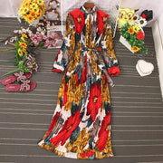 women's pleated boho dress, view 2 - MRSLM