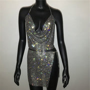 luxury mini dress for women, view 7 - MRSLM