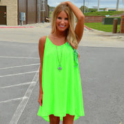 Women's beach loose O-neck dress, view 4 - MRSLM