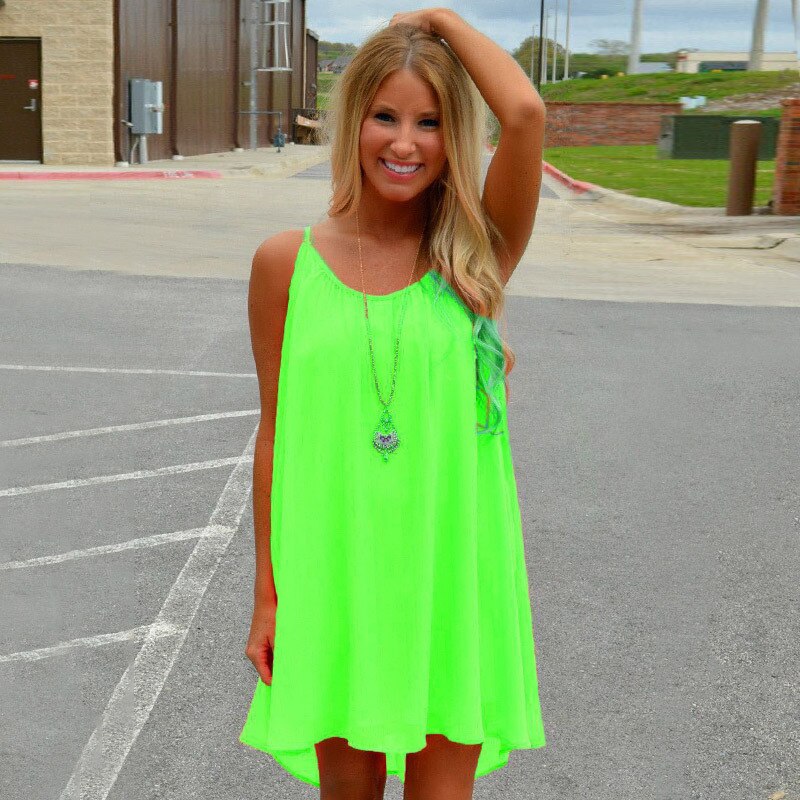 Women's beach loose O-neck dress, view 4 - MRSLM