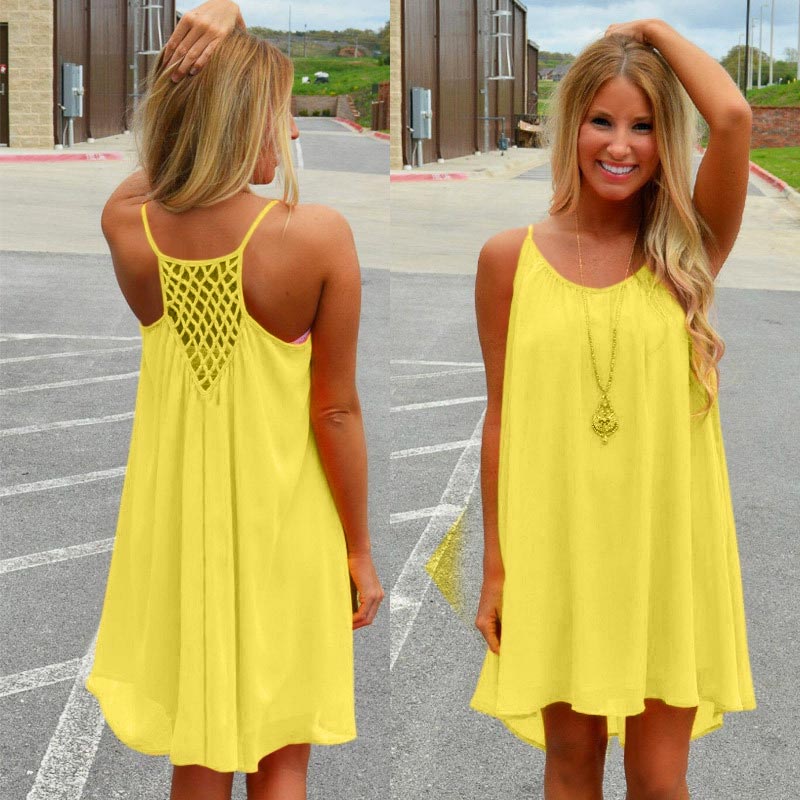 Women's beach loose O-neck dress, view 10 - MRSLM