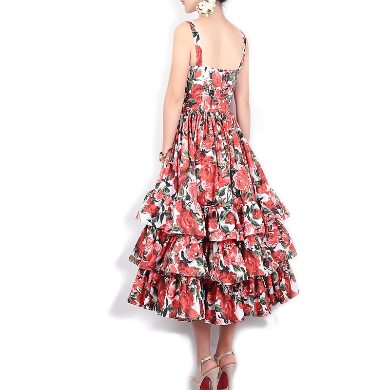 floral ball gown dress, view 5 - MRSLM