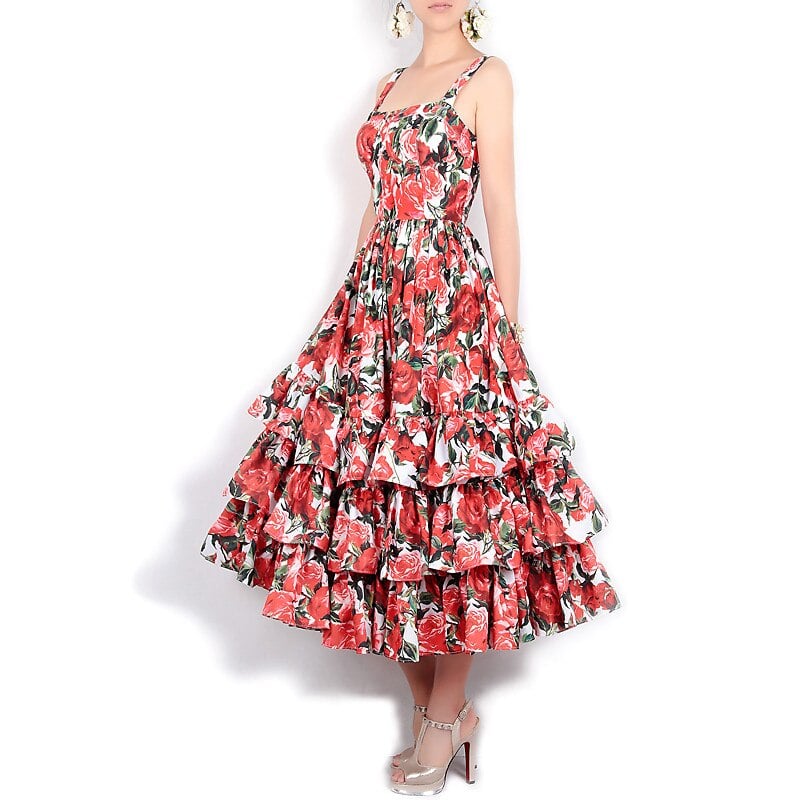 floral ball gown dress, view 2 - MRSLM
