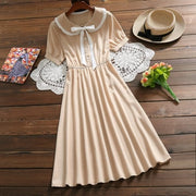 Women's cute style cotton midi dress, view 2 - MRSLM