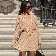polka dot print mini dress - MRSLM