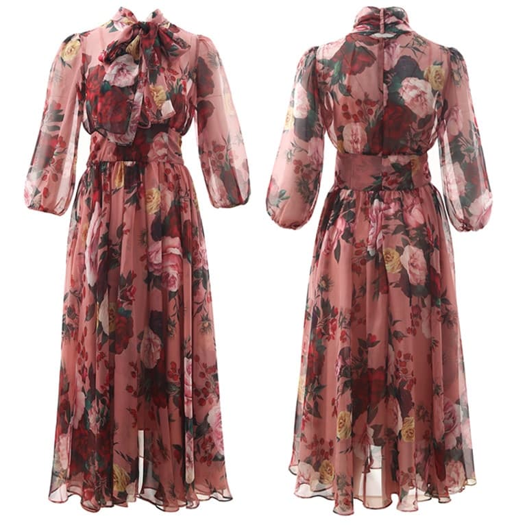 floral printed dress, view 7 - MRSLM