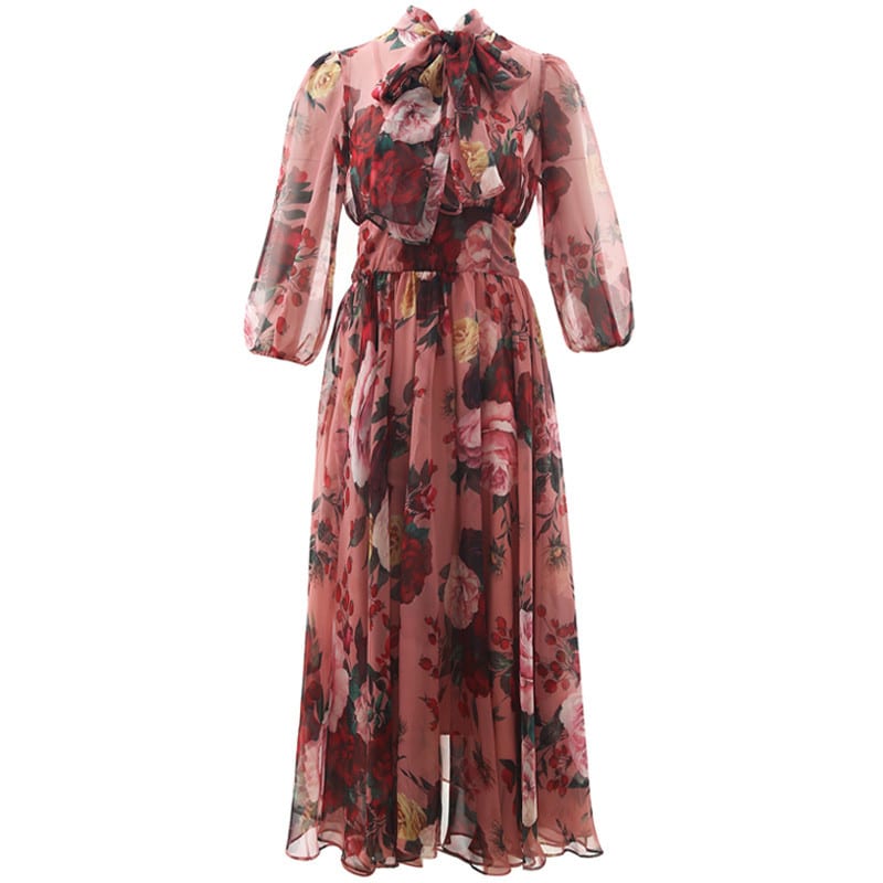 floral printed dress, view 2 - MRSLM