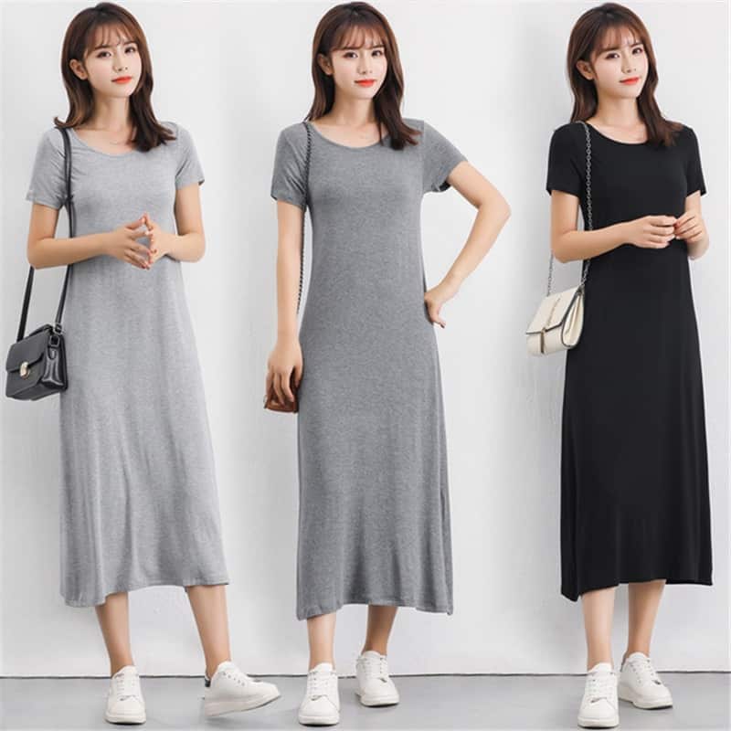 modal knitted T-shirt dress - MRSLM