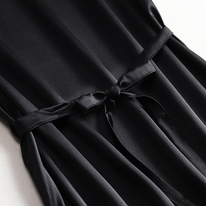 women's summer plain silk dress, view 6 - MRSLM