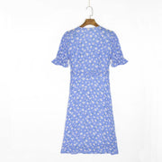 Women's casual floral belted slim dress, view 7 - MRSLM