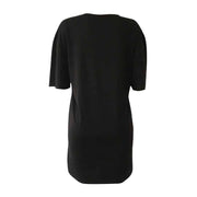 straight dress with rainbow letters print, view 7 - MRSLM