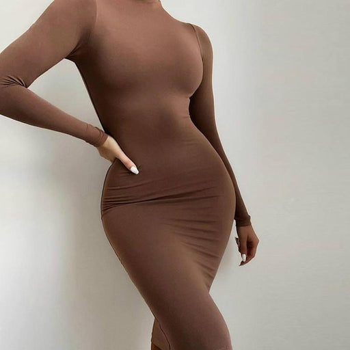 women's turtleneck maxi dress - MRSLM