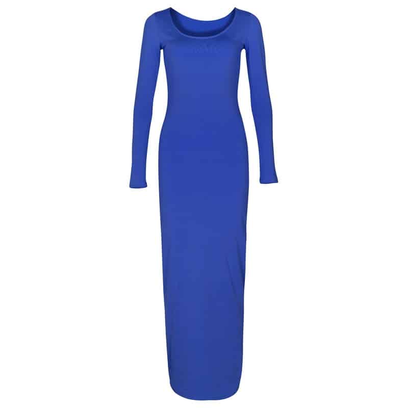women's turtleneck maxi dress, view 3 - MRSLM