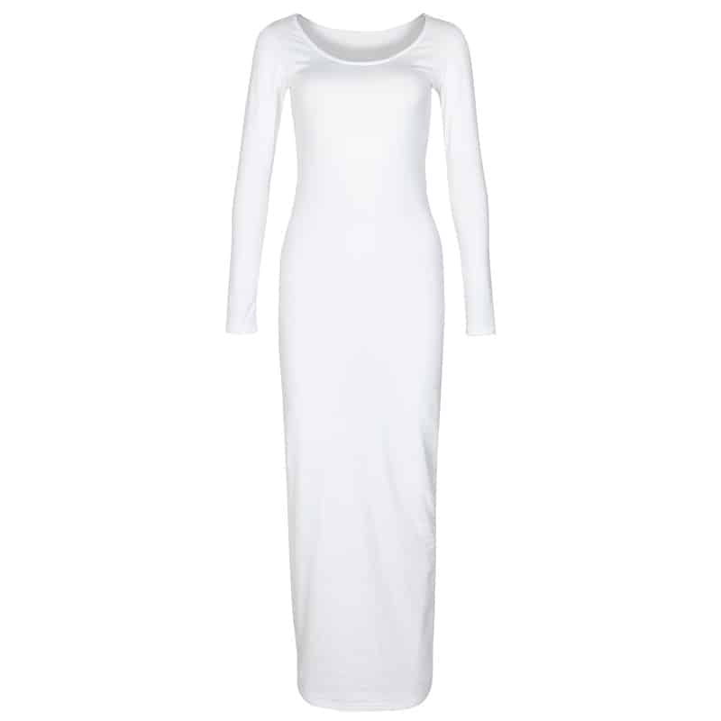 women's turtleneck maxi dress, view 5 - MRSLM